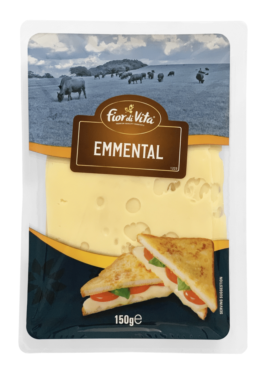 FIOR DI VITA EMMENTAL CHEESE SLICES 150G Piscopo's Cash & Carry