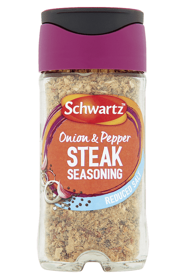 SCHWARTZ ONION&PEPPER STEAK SEASONING RED SALT 44G Piscopo's Cash & Carry