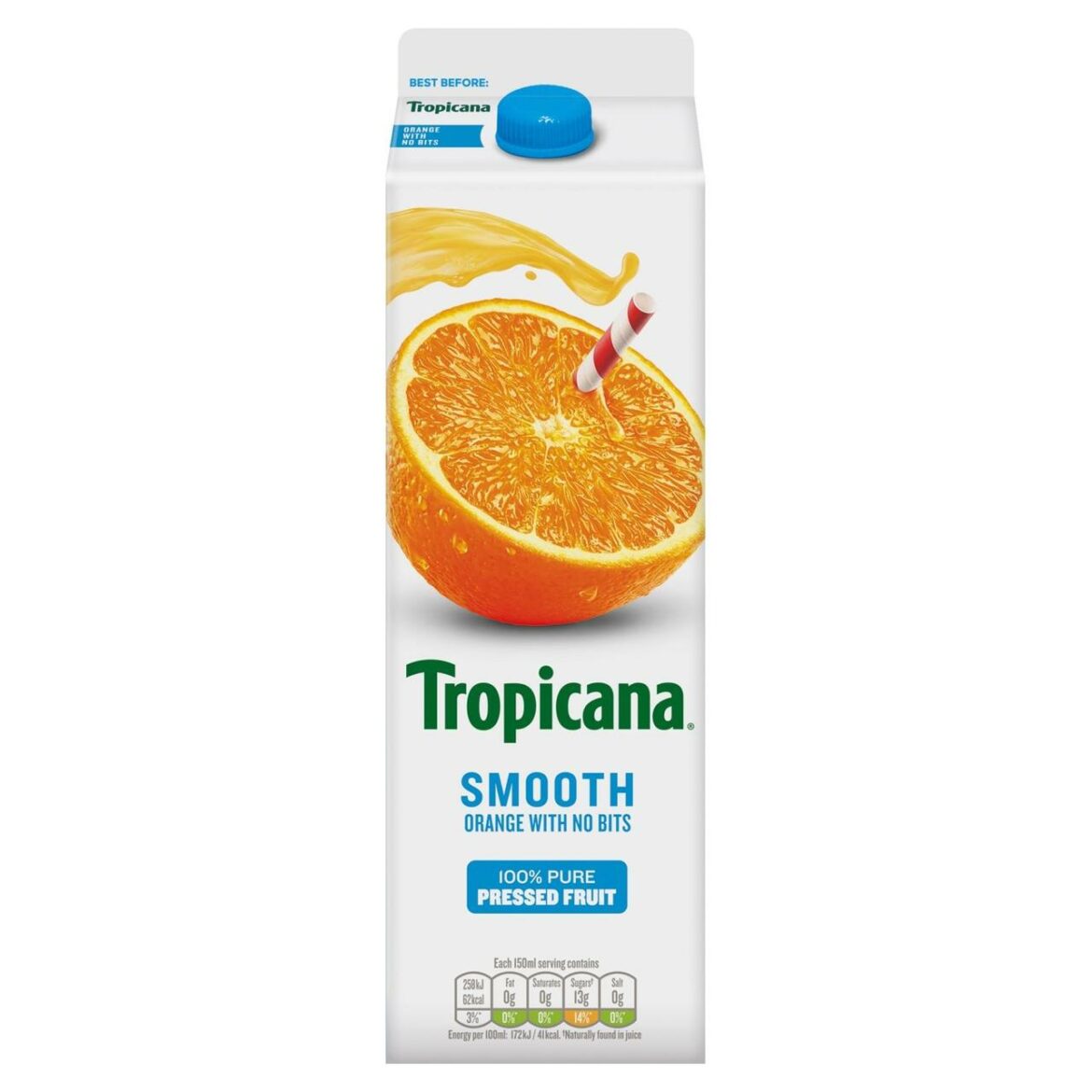 TROPICANA SMOOTH ORANGE WITH NO BITS 950ML Piscopo's Cash & Carry