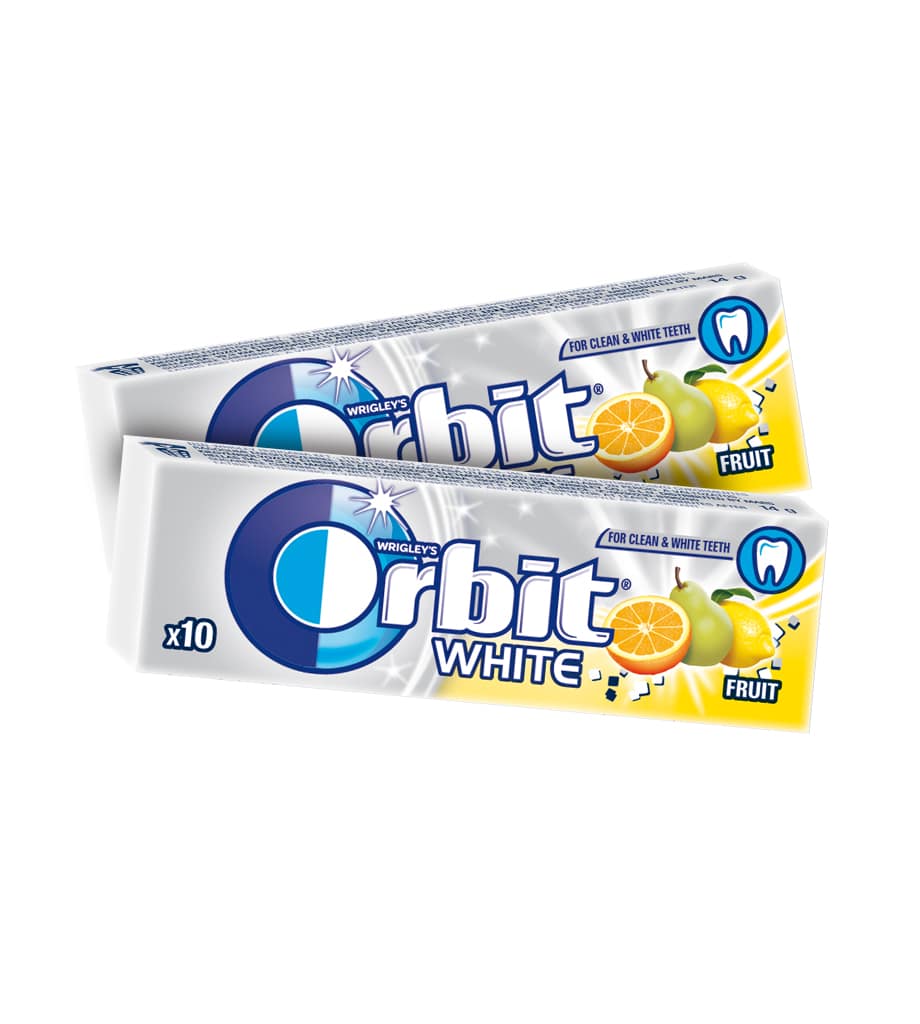 WRIGLEY'S ORBIT WHITE FRUIT X10 - Piscopo's Cash & Carry