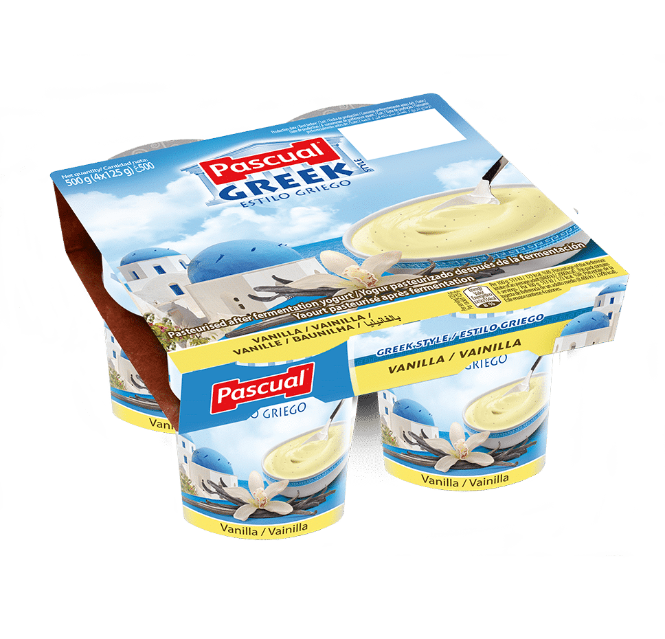 PASCUAL GREEK YOGURT VANILLA 4 X 125G Piscopo's Cash & Carry