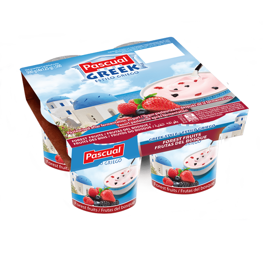 PASCUAL GREEK YOGURT FOREST FRUITS 4 X 125G Piscopo's Cash & Carry