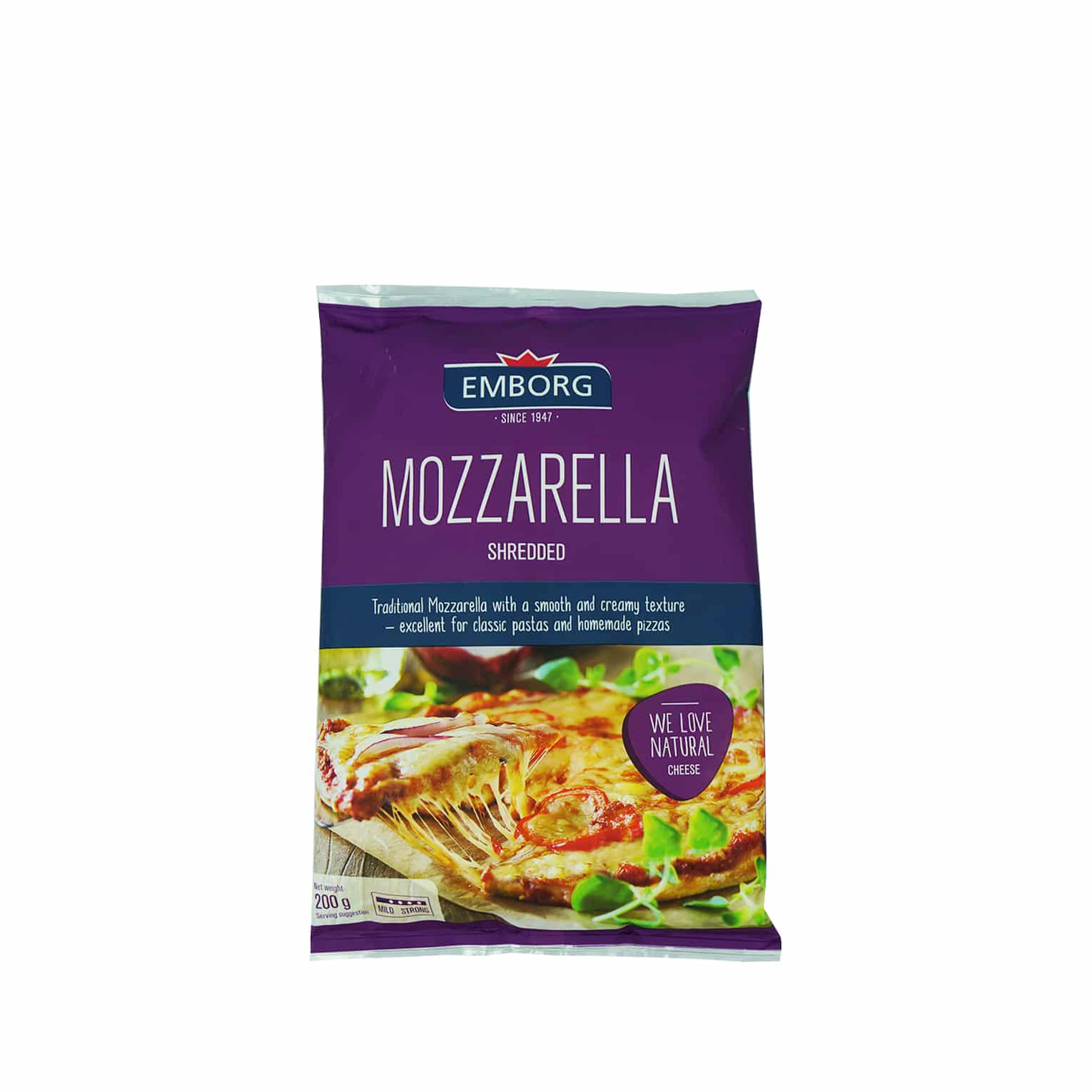 MOZZARELLA SHREDDED 200G Piscopo's Cash & Carry