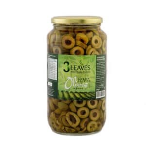 3 LEAVES GREEN SLICED OLIVES IN BRINE 400G (DW)