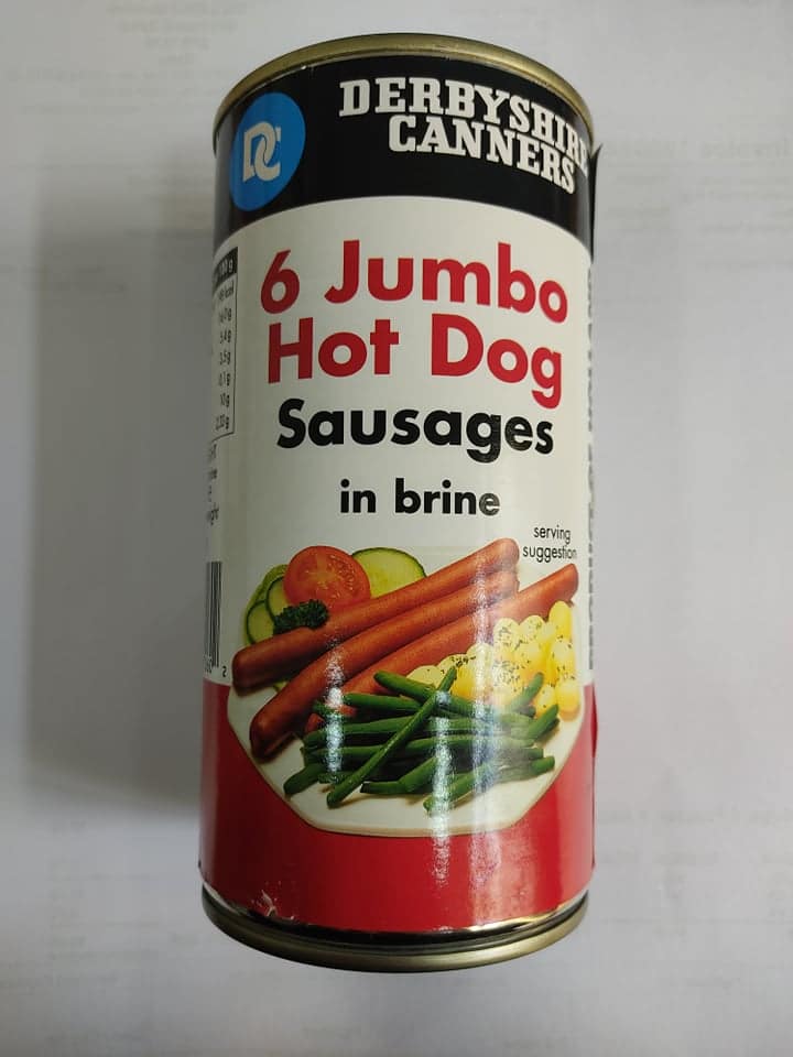 DERBYSHIRE 6 JUMBO HOT DOG SAUSAGES 300G (DW) Piscopo's Cash & Carry