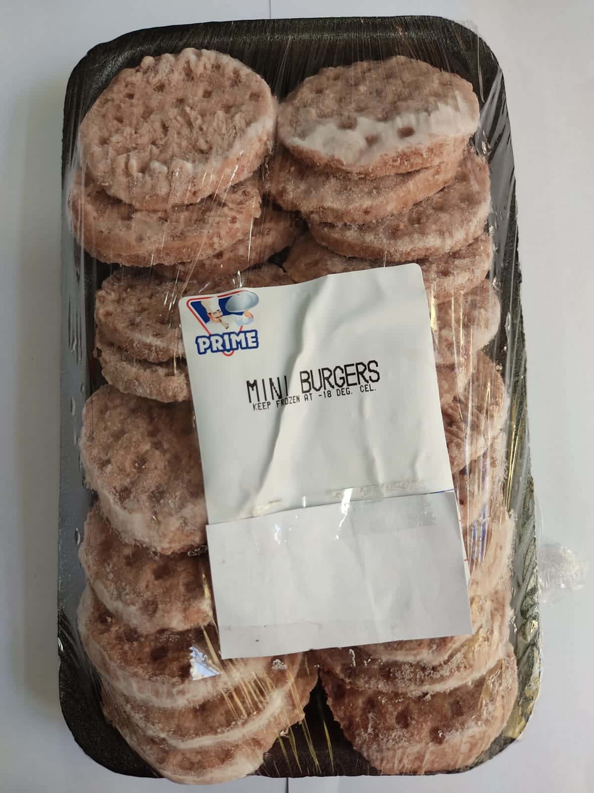 PRIME FROZEN MINI BURGERS Piscopo's Cash & Carry