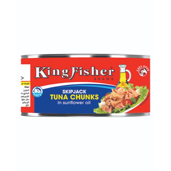 KINGFISHER TUNA CHUNKS IN SUNFLOWER OIL 56G (DW) Piscopo's Cash & Carry