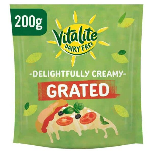 VITALITE DAIRY FREE CHEESE GRATED 200G Piscopo's Cash & Carry