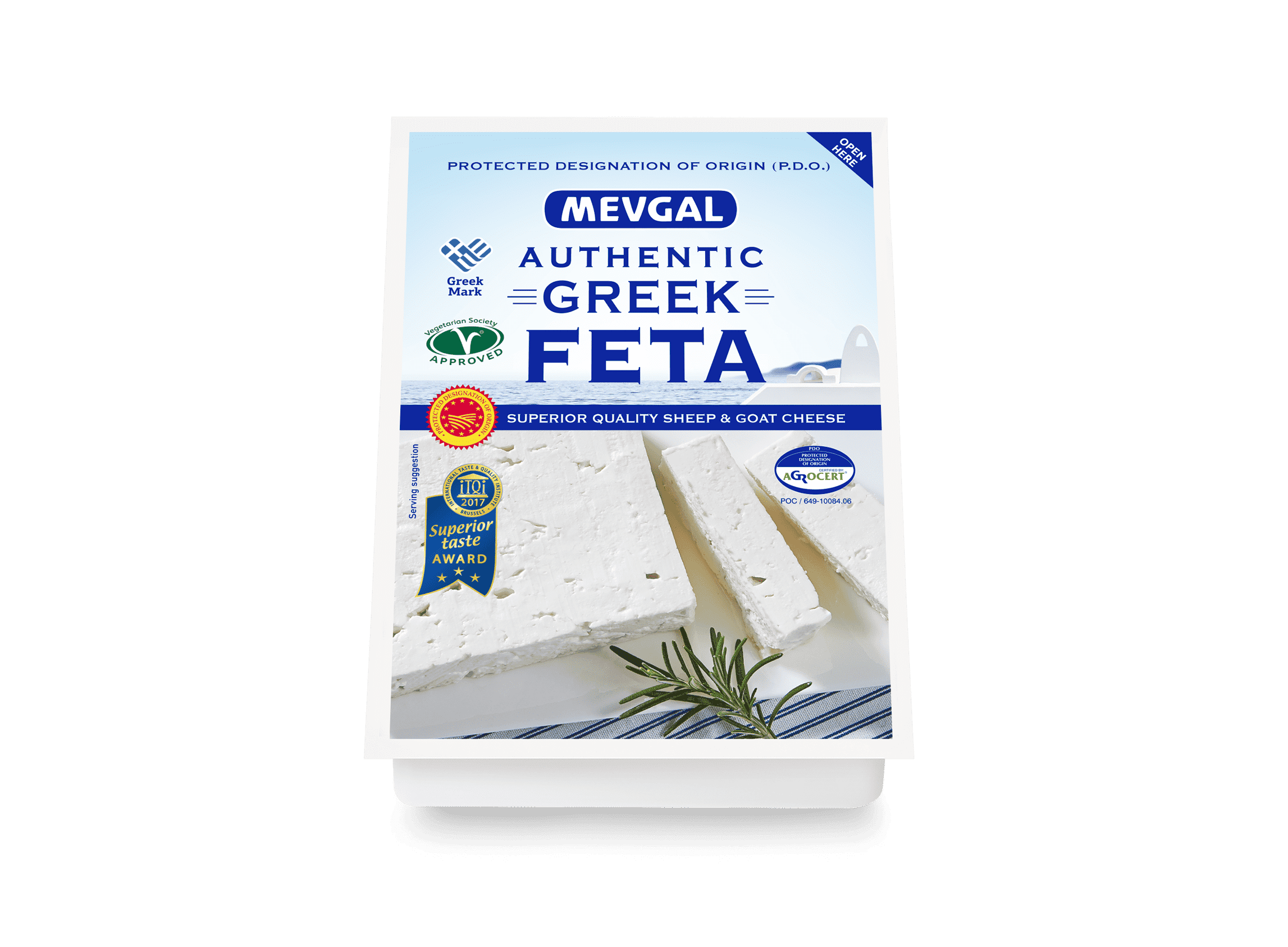 MEVGAL GREEK FETA CHEESE 200G Piscopo's Cash & Carry
